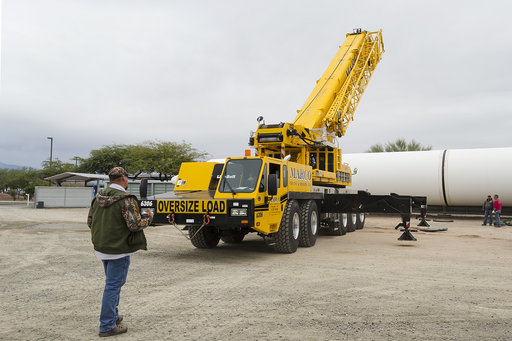 Space Shuttle Booster Rocket Installation