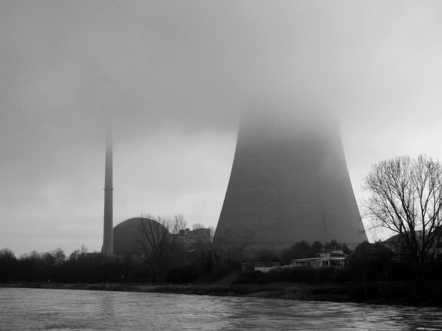 Clouds Over Abandoned Nuclear Power Plant