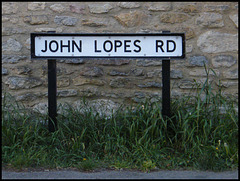 John Lopes Road street sign