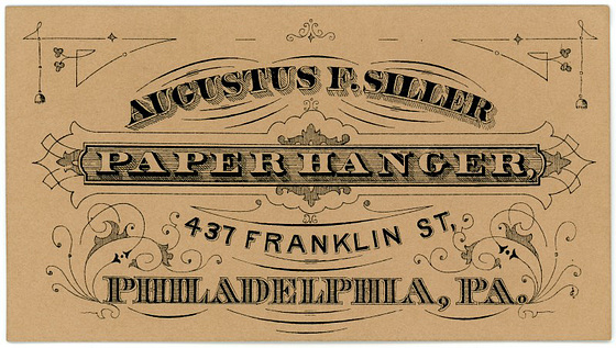 Augustus F. Siller, Paper Hanger, Philadelphia, Pa.