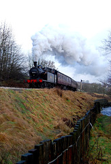 A very sturdy fence at Damems.  Loco is 47279,