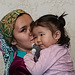 Kazakh woman with child