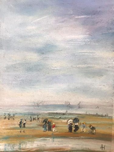Pastel octobre 2019 - d'après une oeuvre de Eugène Boudin, peintre