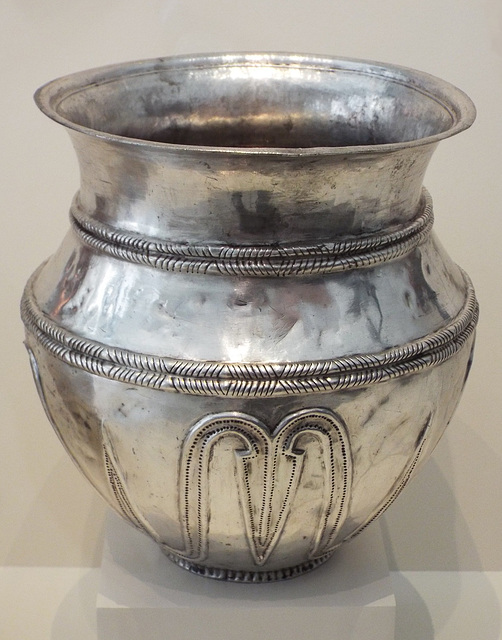 Silver Vase from the Chao de Lamas Hoard in the Archaeological Museum of Madrid, October 2022