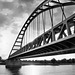 Die Hammer Eisenbahnbrücke über dem Rhein (Düsseldorf-Hamm) / 30.08.2018