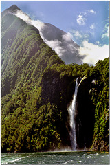 Milford Sound Waterfall, New Zealand