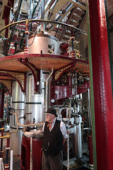 Prince Consort's steam cylinders and man in charge