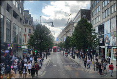 looking down Oxford Street