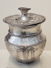 Silver Vase with a Lid from the Chao de Lamas Hoard in the Archaeological Museum of Madrid, October 2022