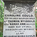abney park cemetery, london,detail of the monument to caroline gould, +1855, showing reiteration of the paint on the lettering, presumably refreshed with each added burial