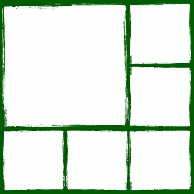 Green collage grid