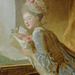 Detail of The Love Letter by Fragonard in the Metropolitan Museum of Art, January 2022