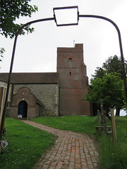 warehorne church, kent (3) porch 1784, c18 tower 1776