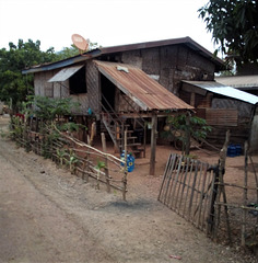Laotian wooden house