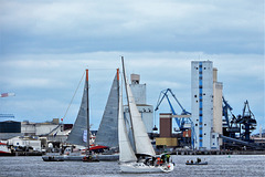 Histoire de Mâts quand Tara quitte le port rade de LORIENT