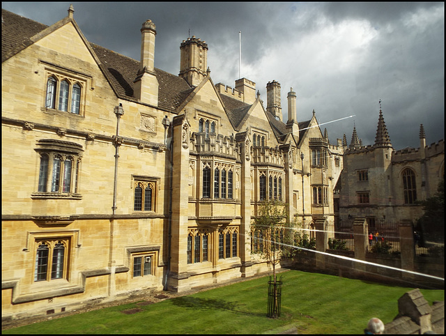 storm clouds over Magdalen