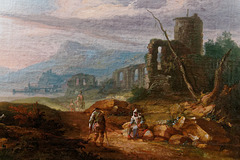 "Paysage avec ruines au bord d'un lac" (détail) (Caspar Wolf - 1783)