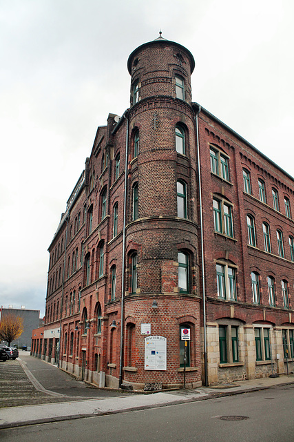 Eckturm der alten Klavierfabrik Ibach (Schwelm) / 20.11.2016