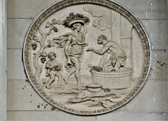 kedleston hall, derbs; c18 roundel on north front by william collins 1769