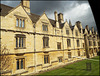 college in the stormy sunlight