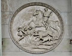 kedleston hall, derbs; c18 roundel on north front by william collins 1769