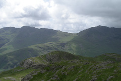Crinkle Crags and Bowfell silhouette
