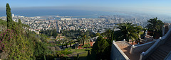 Panorama of Haifa from Upper Terrace of Baha'i Gardens