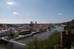 Blick auf die Donau Richtung Passau
