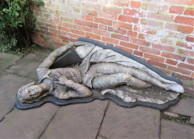 kedleston hall, derbs ;late c19 statue of chatterton