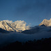 Khumbu, Himalayas at Sunset