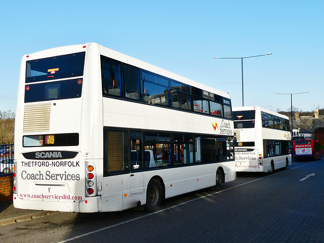 Coach Services (Thetford) LX59 CPU and LX59 CPK in Bury St. Edmunds - 28 Jan 2019 (P1000078)