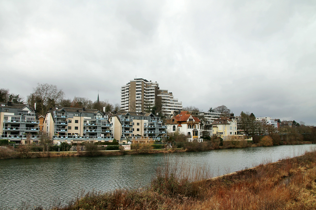 Blick zum Broicher Ruhrufer (Mülheim an der Ruhr) / 18.01.2021