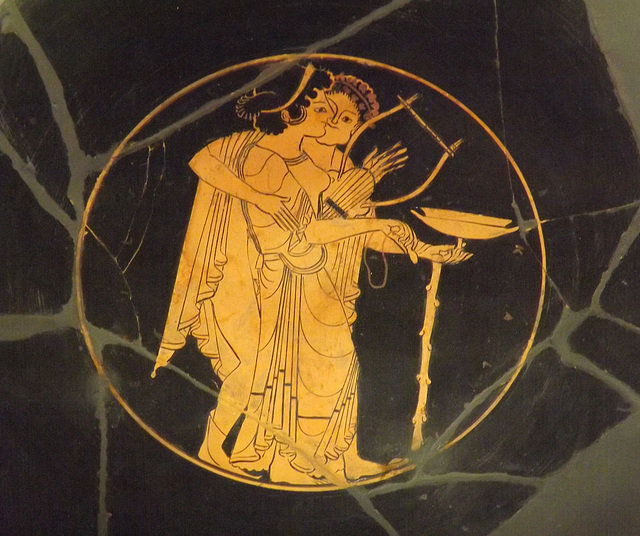 Detail of a Red-Figure Kylix Attributed to the Pedieus Painter in the Louvre, June 2013