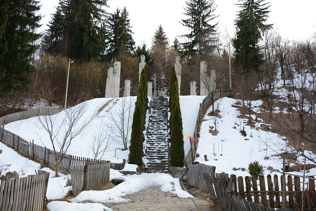 Romania, Maramureș, The Hill of Heroes in the Village of Moisei