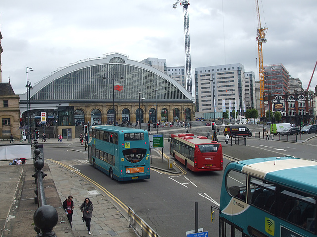 DSCF7975 Buses near Lime Street Station, Liverpool - 16 Jun 2017