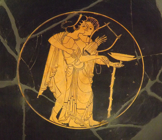 Detail of a Red-Figure Kylix Attributed to the Pedieus Painter in the Louvre, June 2013