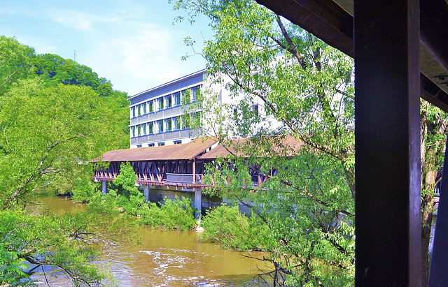 Entlang des Flusses-Kocher in Schwäbisch Hall