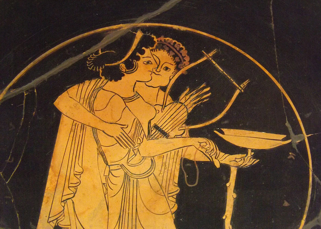 Detail of a Red-Figure Kylix Attributed to the Pedieus Painter in the Louvre, June 2013