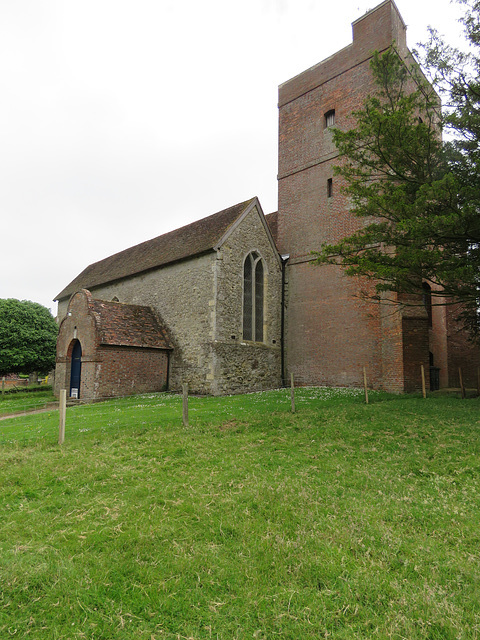 warehorne church, kent (29) , late c18 tower 1776, porch 1784