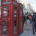 Phone booth and cool guy