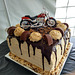GROOM'S CAKE...... at the wedding of my Nephew ~~~~~  Motor Cycle theme,  he and the new wife are avid Motorcyclist  !!  ( I didn't  do the cakes)