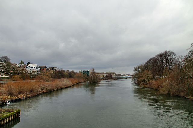 Ruhr vom Wasserkraftwerk aus (Mülheim an der Ruhr) / 18.01.2021