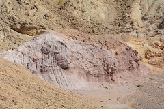 Israel, The Mountains of Eilat, Pink Chalk on the Wall of the Red Canyon