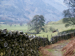 The path running southward from near Rake How