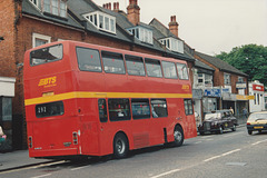 Borehamwood Travel (BTS) F158 DET in Borehamwood – 25 Jun 1992 (165-24)