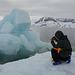 Svalbard, Hornsund-fjord, Photographing the Clear Ice