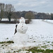 It's white, has branches for arms, a carrot for a nose and a woollen hat on its head. What is it?⛄a Snowman ☃️It's beginning to look like a ski resort!