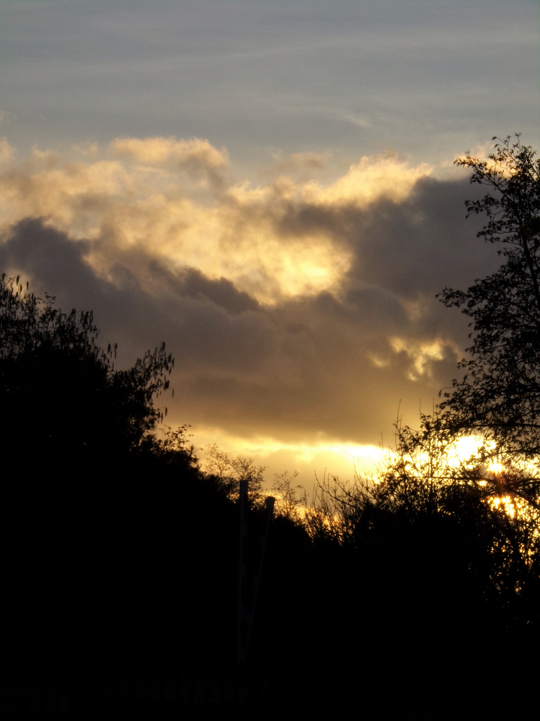 au coucher du soleil