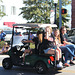 # 5 ~~ Homecoming Parade 2018,  ( My golf cart AND our Grand Daughter driving it :))