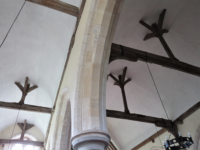 warehorne church, kent (20) c14 crown post roofs